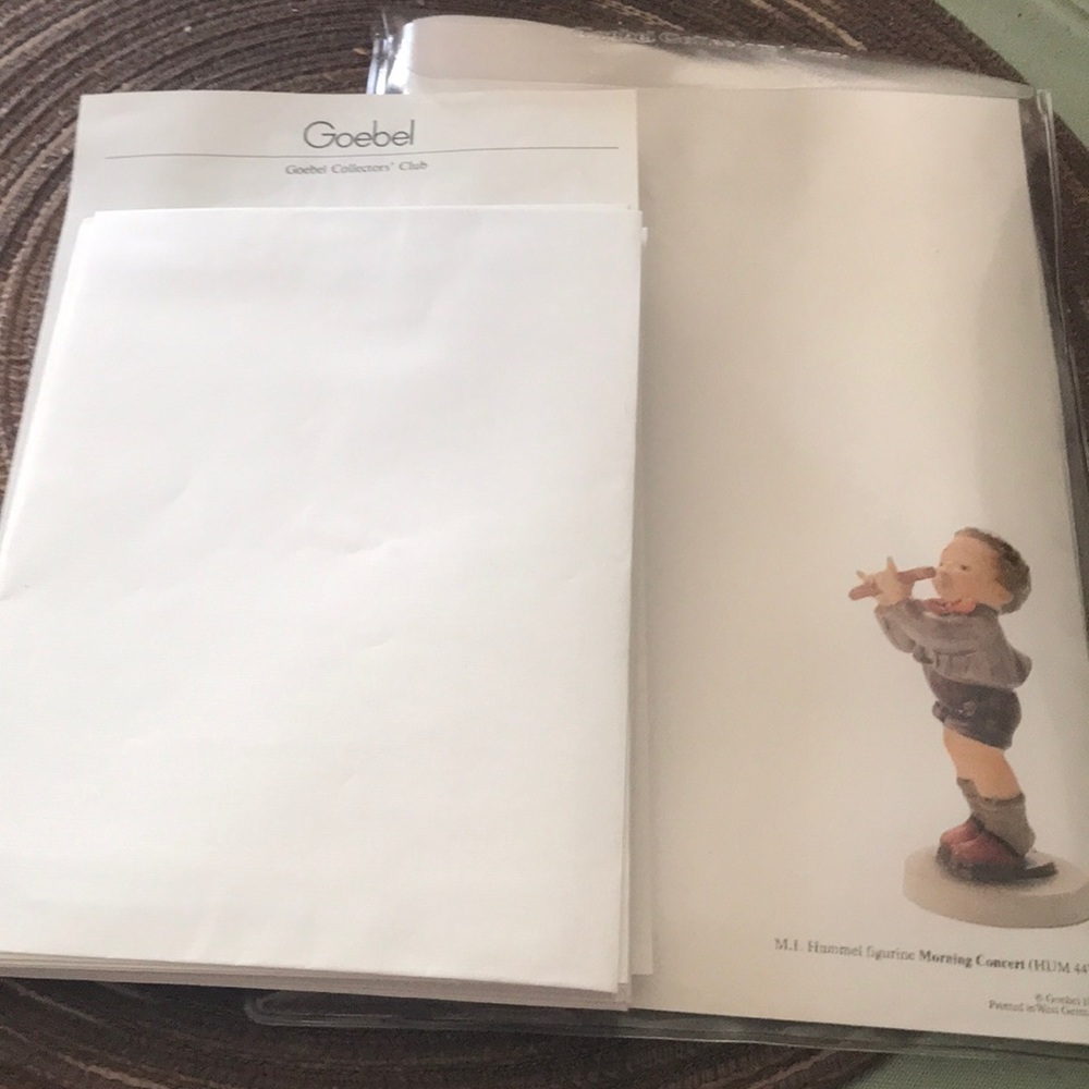 GOEBEL COLLECTORS CLUB STATIONARY